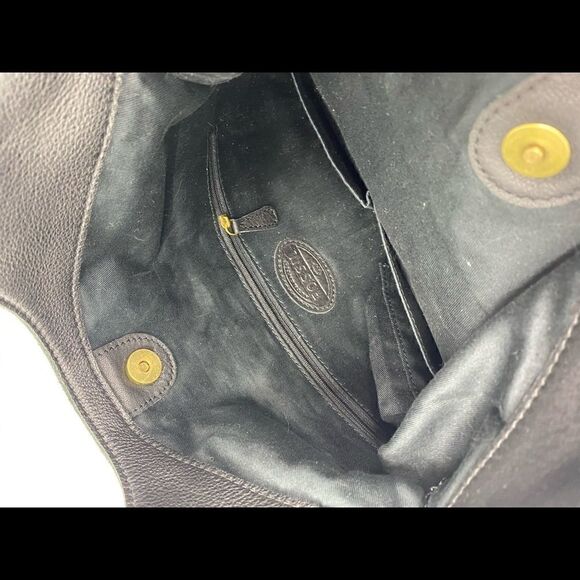 Fossil green striped fold over bag - Picture 8 of 8